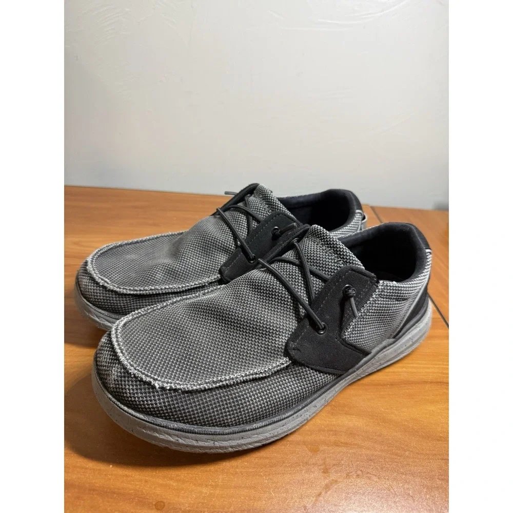 Skechers Men's Morelo Pastrano Slip-On Loafer Canvas 210502 Black Grey Size 10
